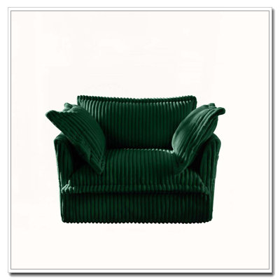 Fauteuil en velours côtelé