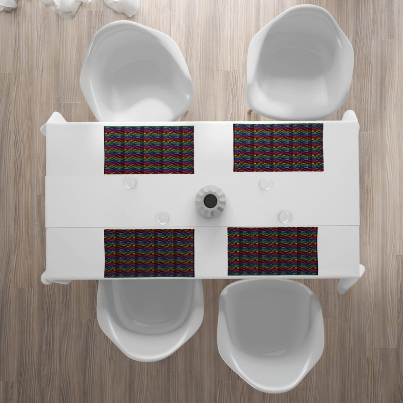 Polyester Geometric Rectangle Placemat