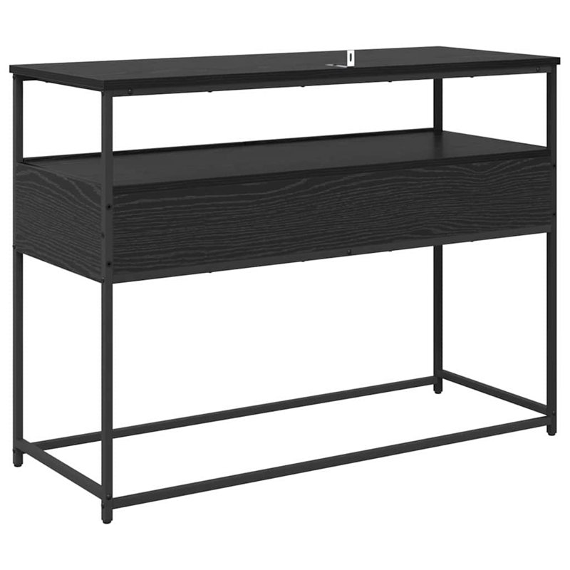 100cm Console Table, Black Oak