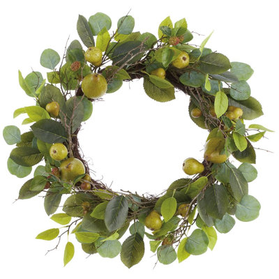 24"Pear/Raspberry/Eucalyptus Wreath