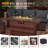 4 - Person Outdoor Wicker Patio Conversation Furniture Set With Fire Pit Table-1136417667