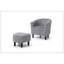Chaise et repose-pieds Salem G00206-C, gris-132751312