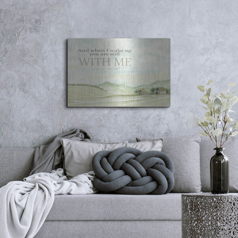 Art mural en métal «With Me» par Cindy Jacobs, H 24 po x l 36 po