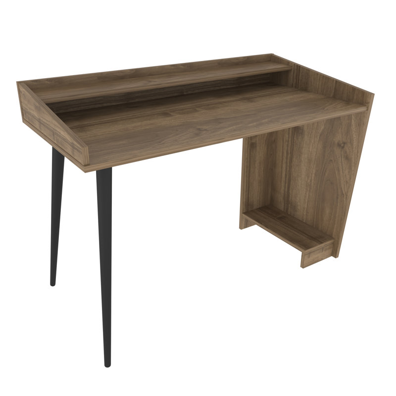 Kailee 120cm W Rectangle Writing Desk, Brown/Black