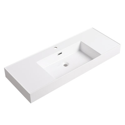 Lavabo de salle de bain 48 po en résine