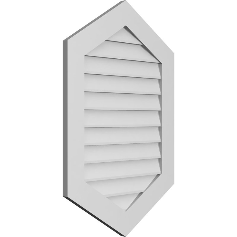Ventilé vertical à pignon vertical 7/12 po, H 38 po x l 26 po x P 1 po