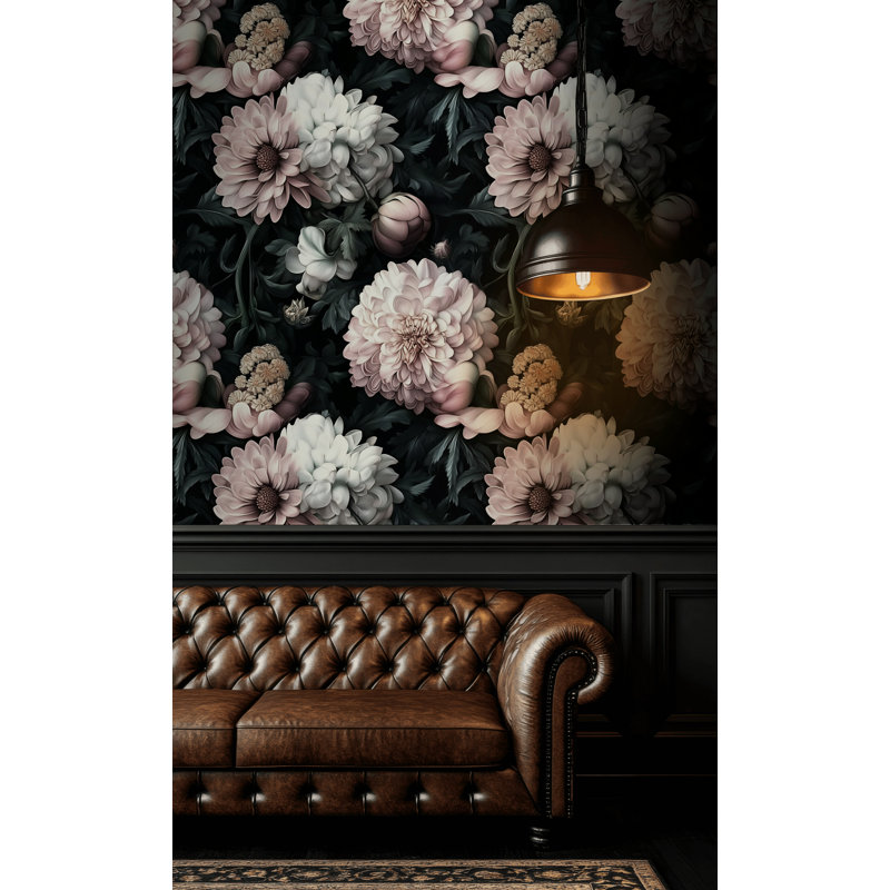 Papier peint floral botanique foncé Gurkirat