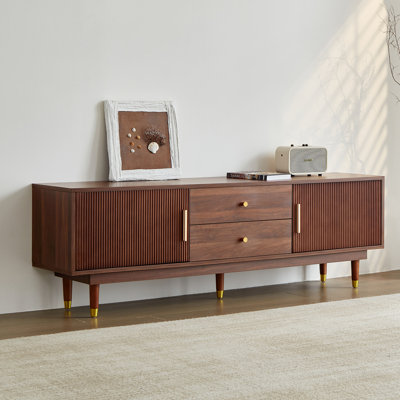 Mid-century Modern  Tv Cabinet Entertainment Center With Storage Drawers, Living Room Bedroom Media Cabinet Walnut66.9inch