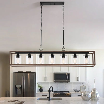 Elutheria 7-Light Dimmable Rectangle Chandelier