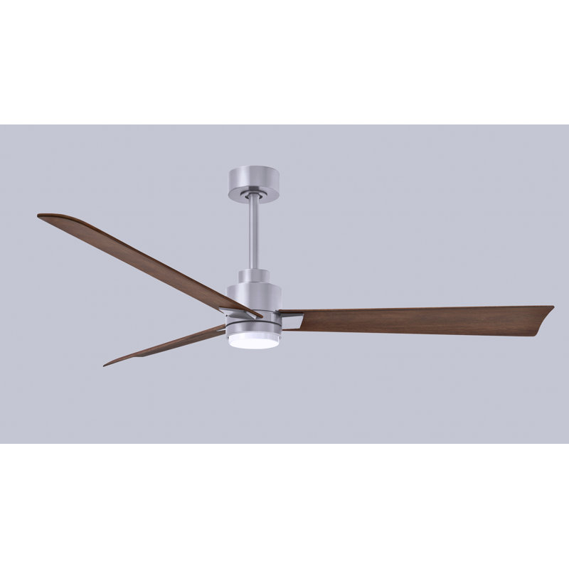 Alessandra Ceiling Fan, Walnut, Brushed Nickel, 56"