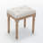 Solid Wood Accent Stool, Tufted Vanity Stool