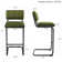 Ambrine Low Back Tufted Velvet Upholstered Counter/Bar Stool with Steel Sled Frame