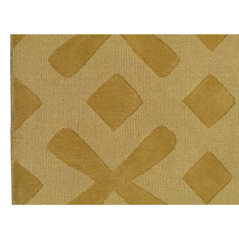 Geometric Area Rug in Yellow, Rectangle 8'9" x 11'9"