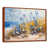 Toile avec cadre flottant brun