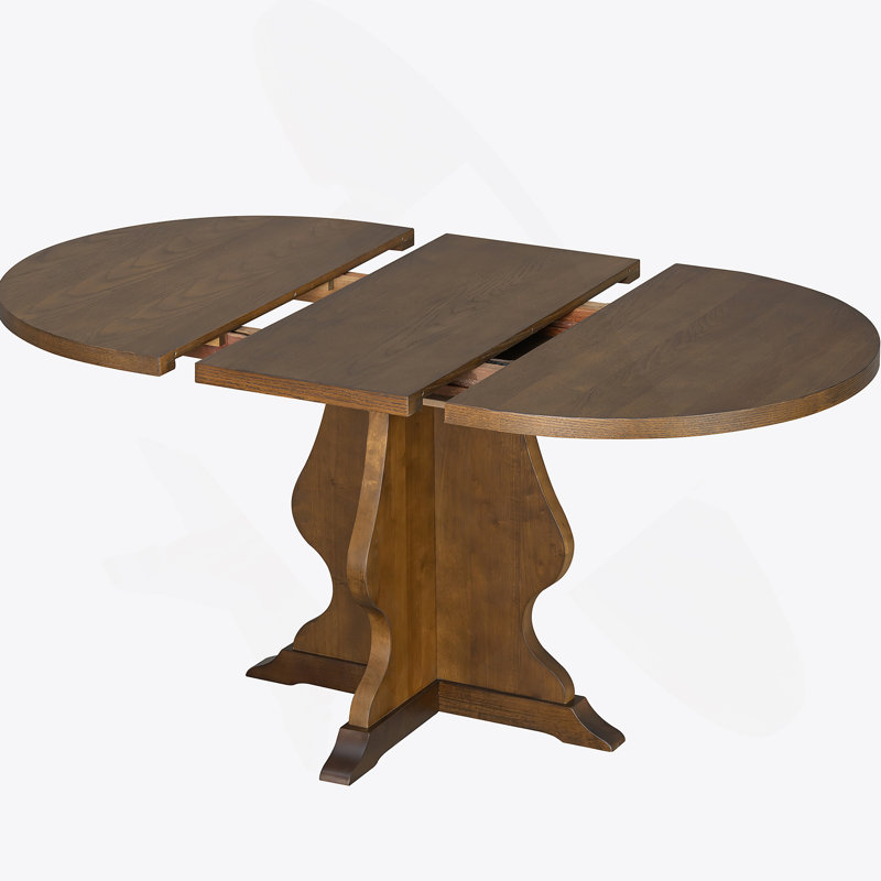 Ensemble de table de salle à manger 5 pièces avec 4 chaises rembourrées Farmhouse, Brun, Blanc
