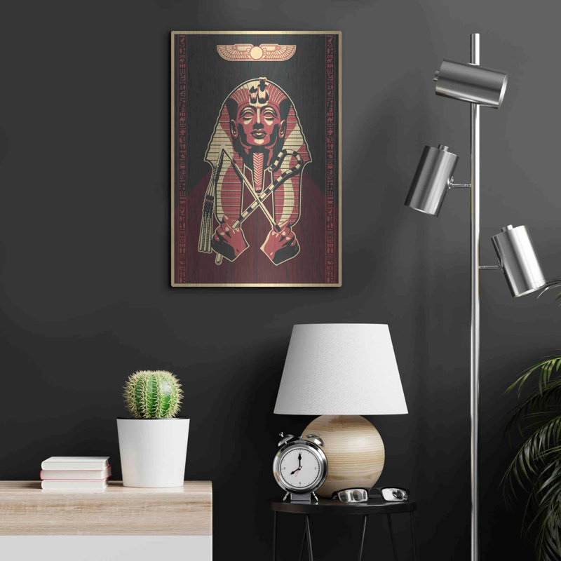Art mural en métal «Pharoah» Luxe, H 24 po x l 16 po x P 0,13 po
