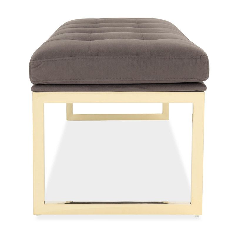 Banc d'appoint en velours Dahlia - Chocolat