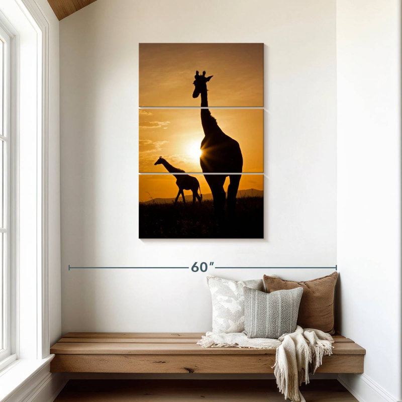 Brampt Giraffe Silhouettes, 45" H x 28" W
