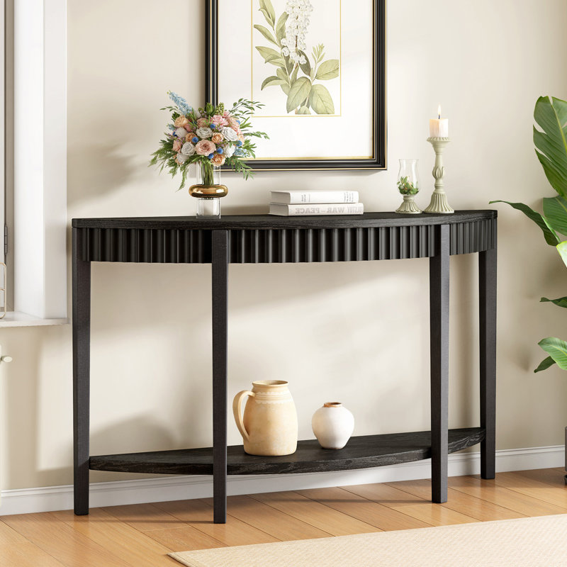 Élégante table d'entrée en demi-lune