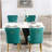Tufted Solid Wood Contemporary Velvet Upholstered Dining Chair with Golden Stainless Steel Plating Legs,Nailhead Trim,Set of 2-2091873321-2091873312