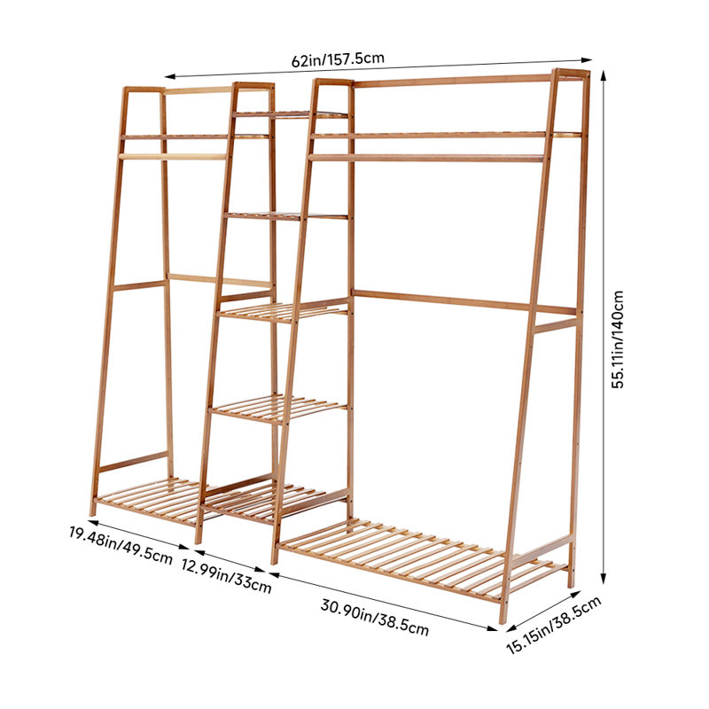157.5cm Clothing Rack, Natural