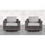 Chaise de patio extérieure pivotante avec coussins - Assise entièrement assemblée et confortable