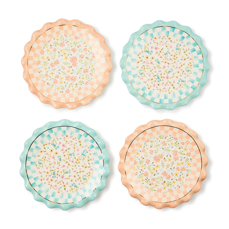 Posie Patch Ceramic Dessert Plates