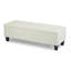 Banc repose-pieds avec rangement, surface Whiteboucle, pieds en bois d'hévéa, capacité de 300 lb