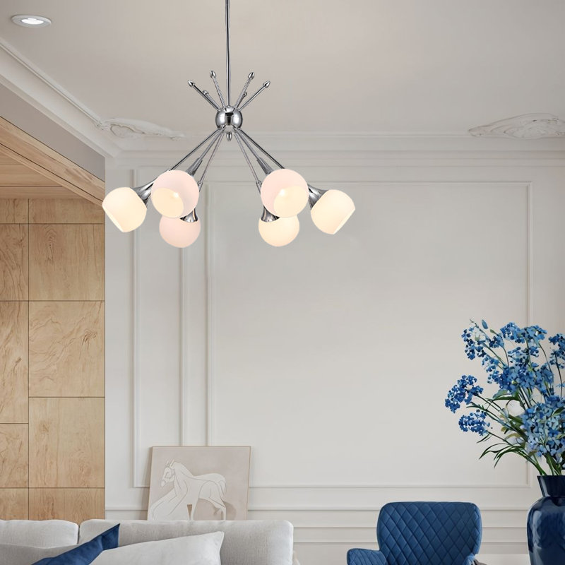 Lustre spoutnik 6 lumières à charme rétro