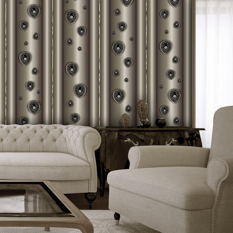 Rouleau de papier peint L 32,8 pi x l 19 po Ellie-Paige Onyx Tears