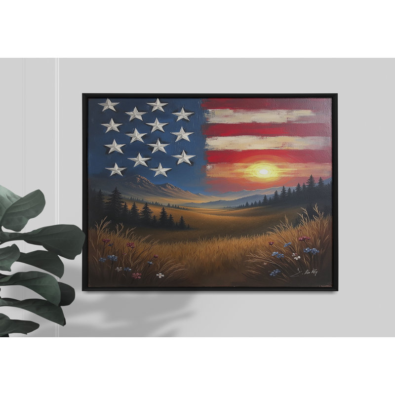 Freedom Framed Canvas Print, 16" H x 24" W