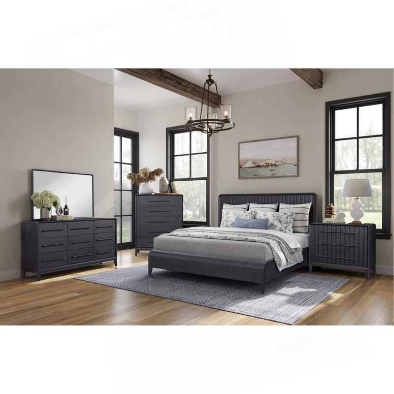  Waterfall Panel Bed, King