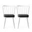 Ensemble de chaises élégantes (2 pièces), noir et blanc moderne, 16,9 po x 32,3 po x 16,5 po | Structure 100% métal avec velours et siège revêtu de mélamine | Conception confortable, capacité de 385 lb, idéale pour la salle à manger et les espaces contemporains-975696557-943405807-943405803