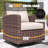 Lark Manor™ 10 Pieces Patio Furniture Set with Swivel Chairs, Rattan Wicker Rocking Glide Chairs with 44" Propane Gas Fire Pit Table Conversation Set-455631186