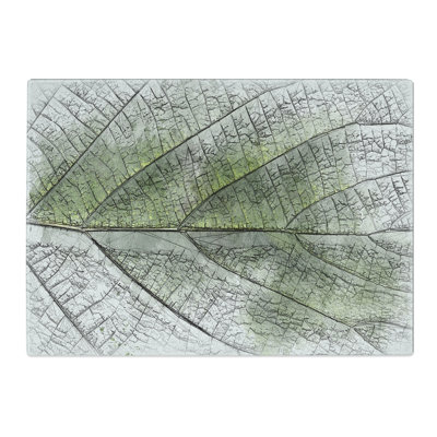Tempered Glass Leaf Pathways Chopping Board