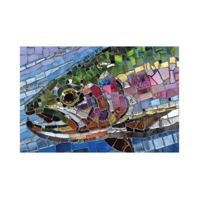 " Rainbow Trout Glass Mosaic "