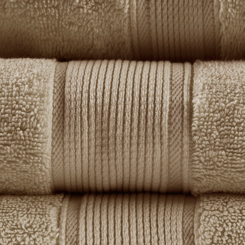 Ultra-Soft 100% Cotton Absorbent Towel Set 8-Piece, Taupe