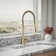 Kohler Tone Single Handle Semi-Professional Pre-Rinse Kitchen Sink Faucet with Three-Function Pull Down Sprayer