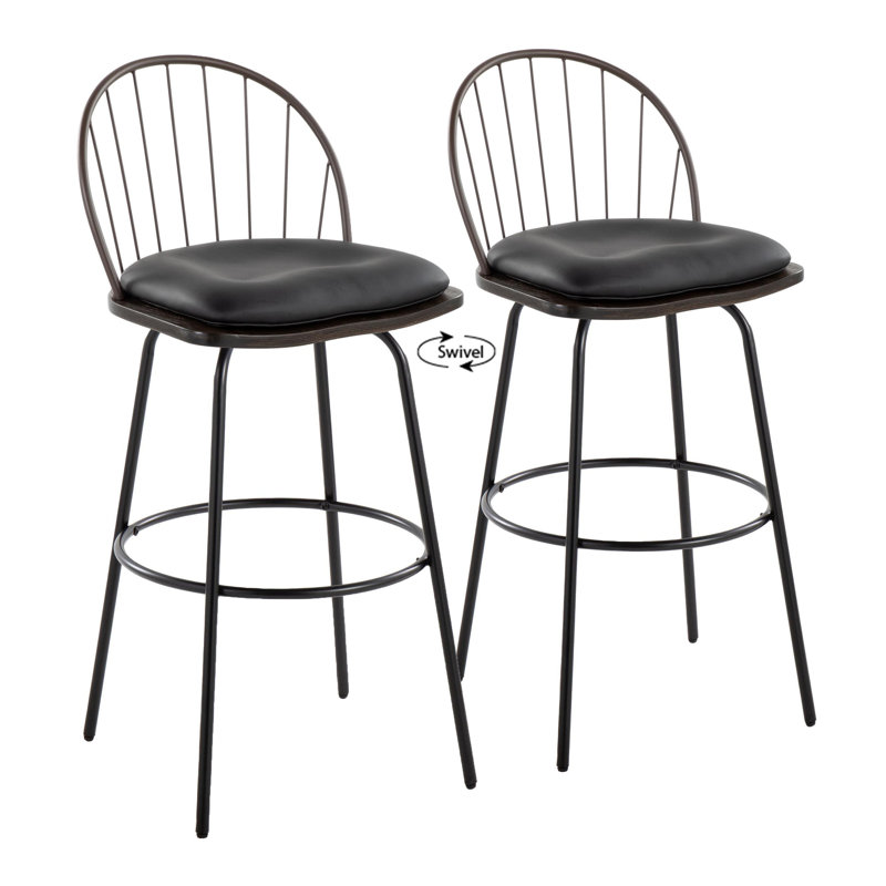 Tabouret de comptoir 26,25 po Arabelle, Brun, Tabouret de bar (siège d’une hauteur de 30 po)