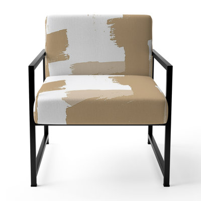 Walt Crossing Paths II - Upholstered Modern Accent Arm Chair by East Urban Home