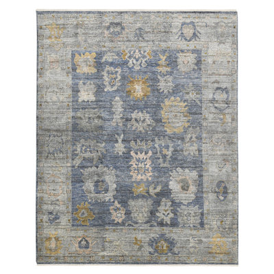 Jwell Hand Knotted Wool Geometric Area Rug