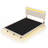 Velvet Floating Bed Frame with LED Lights-155810041-155810039