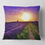 Carré, champ de lavande à l'aube II - Coussin décoratif imprimé maison de campagne-60159033