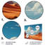 Art mural en métal brun et azur dans le désert de l'espace sur la planète Mars II-1243510980