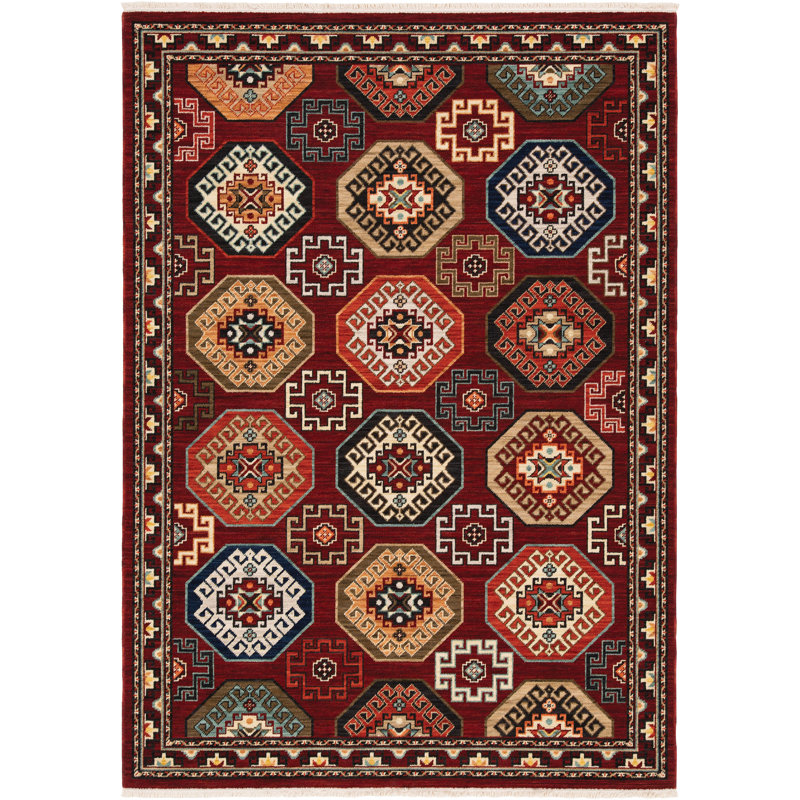 Oaklynn Performance Oriental Indoor Rug, Rectangle 3'3" x 5'