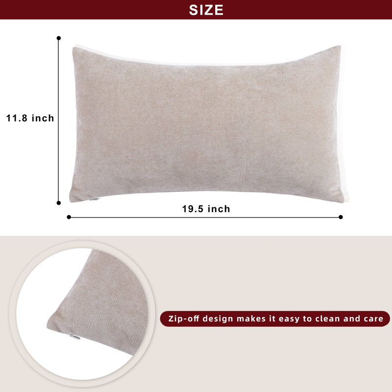  Housse de coussin en velours, Beige