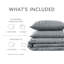 Grey Bedding Sets, Soft Microfiber Pleated Twin Style For Home
