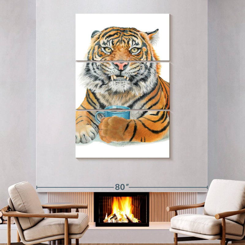 Brampt Too Early Tiger, 74" H x 48" W