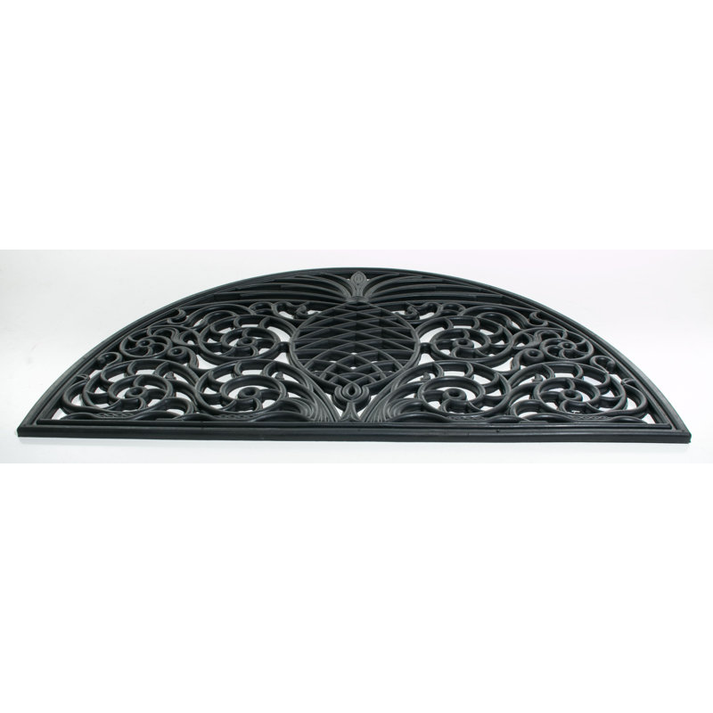 Needville Trellis Outdoor Doormat, Semi-Circle 1'6" x 2'6"