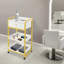 Chariot de rangement de salon, chariot de salon avec tiroir, chariot de rangement de salon avec roulettes-119283762